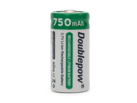 Аккумуляторная батарея Doublepow 16340 (RCR123) Li-Ion 750mAh / 3.7v (1шт)