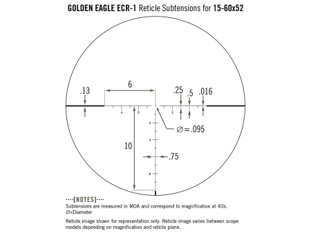 Прицел оптический Vortex Golden Eagle HD 15-60x52 ECR-1 d30 MOA