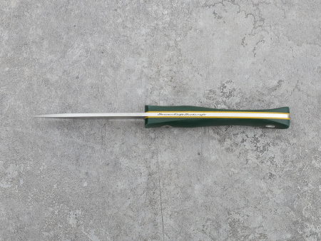 Нож BeaverKnife GranTourismo, рукоятка зеленая микарта с полым пином "Коловрат", сталь HCSS (105 мм)