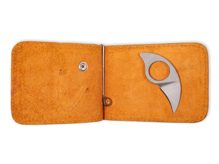 Зажим для денег Shokuroff "Коготь" кожанный, цвет рыжий.