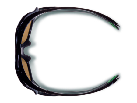 Спортивные очки Gargoyles Gamer ободковая откидная чёрная оправа с золотыми линзами (10700081.QTM)
