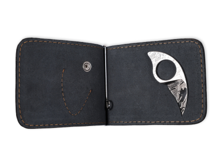 Зажим для денег Shokuroff "Коготь" кожанный, цвет чёрный.