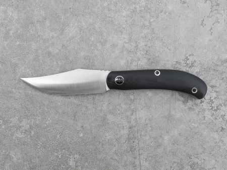 Нож BeaverKnife HuliGun, рукоятка черная микарта с желтыми лайнерами, пин "летучая мышь", сталь Elmax (100 мм)