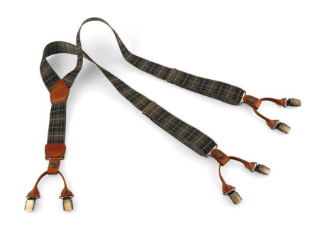 Подтяжки Riserva с регулируемой длиной, эластичные, кожа (R1865)