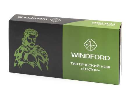 Нож тактический Windford "Гектор" Олива,в комплекте (короб+шубер, патч ПВХ, темляк)