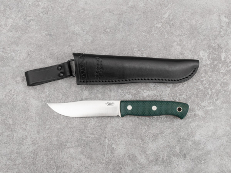 Нож Южный крест Fox, рукоять Микарта изумруд с оружейной насечкой, сталь CPR (130 мм)