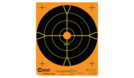 Мишень пристрелочная Caldwell Orange Peel 10х10см, повышеной видимости  уп. 5 шт (405515)