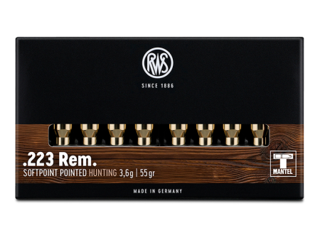 Патрон RWS кал. .223 Rem Teilmantel / Soft Point (55 grain / 3,6 г) уп. 20 шт