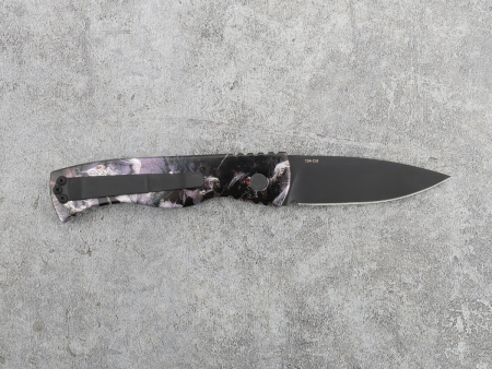 Автоматический складной нож Pro-Tech TR-2 Four Horsemen, рукоять Custom skull inlay, сталь 154CM DLC black (80 мм)