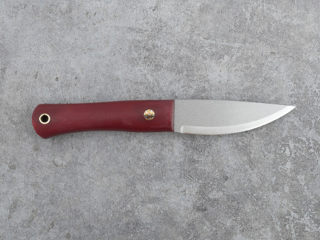 Нож BeaverKnife Bird&trout (12081. Ctm/ Elmax 2.5. Красная микарта , пин  Мозайка,  ножны птичка)