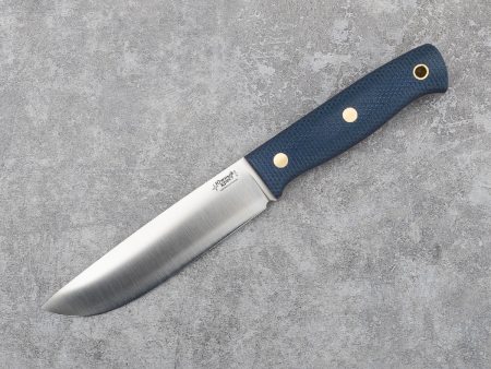 Нож Южный крест Модель X, рукоять Микарта синяя, насечка