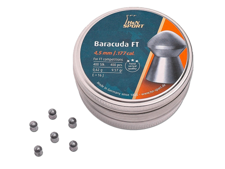 Пули для пневматики H&N Baracuda FT кал. 4,5 мм (9,57 grain / 0,62 г) уп. 400 шт
