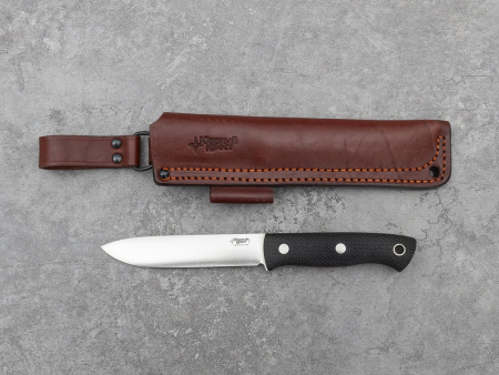 Нож Южный Крест Бушкрафт L, Рукоять -Микарта черная,насечка