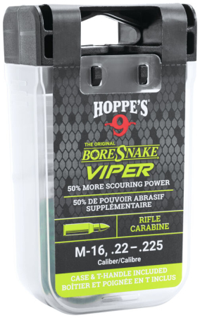 Гибкий шомпол - змейка Hoppe's 2411VD  BoreSnake Viper текстильный с бронзовым ёршиком, калибр .22 (5,6 мм)