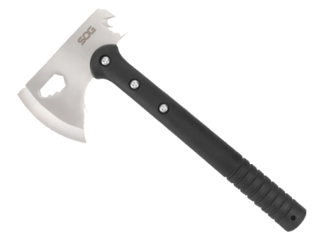 Набор для туриста SOG Ultimate Camping Kit рукоять термопластик, сталь 7Cr17MoV Satin (10,2 см), топорик, складная лопата и кремень