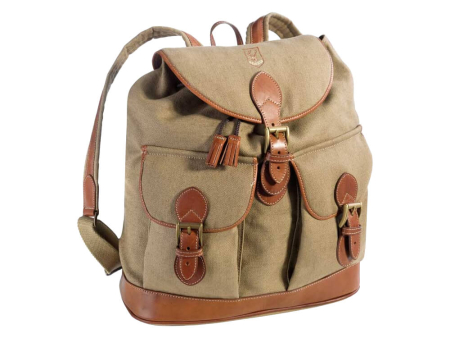 Рюкзак Riserva с двумя накладными карманами, 15 литров, льняная ткань/кожа (R6004)