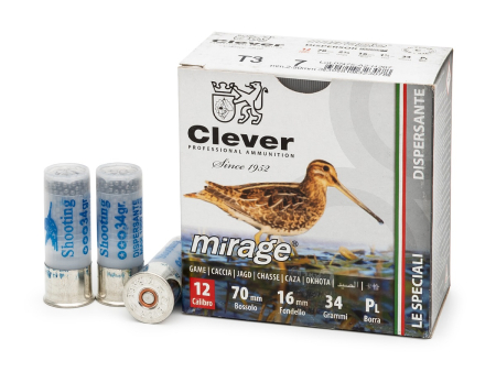 Патрон дробовой Clever Dispersante калибр 12/70 дробь № 7 (2,5 мм) 34 г, уп. 25 шт