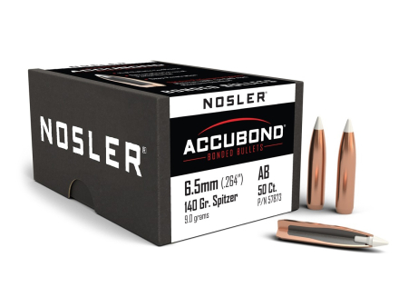 Пуля Nosler Accubond Spitzer (Bonded) кал. 6,5 mm (.264") (140 grain / 9,0 г) уп. 50 шт