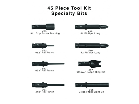 Набор бит с рукояткой-битодержателем 1/4" Lyman Master Gunsmith 45 Piece Set  (7991360)