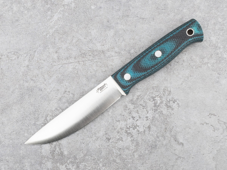 Нож Южный крест Росомаха, рукоять Микарта чёрно-синяя с оружейной насечкой, сталь CPR convex (130 мм)