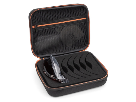 Очки для стрельбы Castellani C-Mask Pro (HYPER ORANGE / 33%) в жёстком чехле на 6 линз.