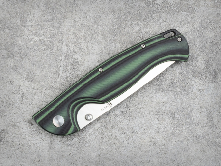 Нож Сибиряк, складной ст.VG-10, рук.G10 (черно-зеленая)