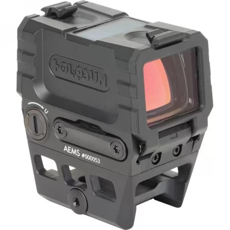 Коллиматорный прицел Holosun AEMS закрытого типа / Solar Panel 2 MOA red Dot / 65 MOA Circle