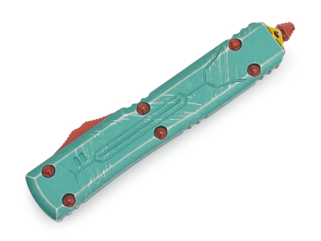 Автоматический нож Microtech Ultratech "Bounty Hunter", рукоять Anodized green aluminum, p/s, сталь M390