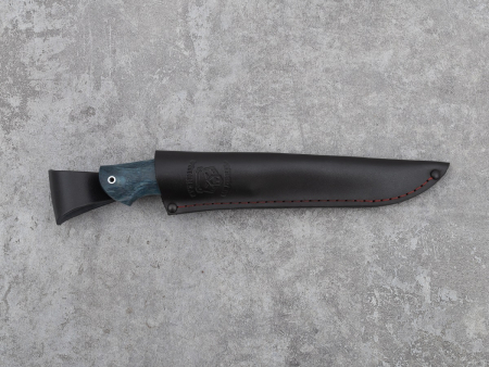 Нож Охотник Кузница Медведь (Х12МФ в обкладках 95Х18 через никль, вставка премиум стабилизированная карельская береза)