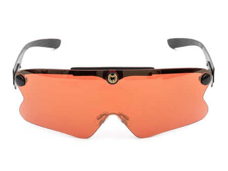Очки для стрельбы Castellani C-Mask Pro (HYPER ORANGE / 33%) в жёстком чехле на 6 линз.