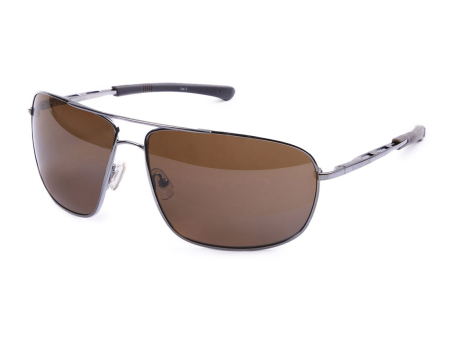 Очки Gargoyles Shindand ободковая металлическая серая оправа с коричневыми линзами (10700096.QTM)