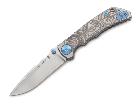 Складной нож Spartan Blades Harsey Oculus, рукоять Titanium, клинок CPM S45VN StoneWash (100 мм)