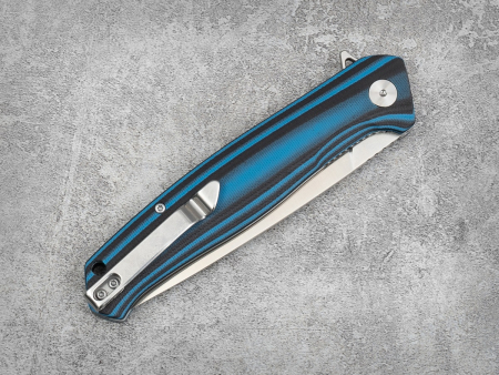 Нож Амур (техно), складной ст.VG-10, рук.G10 (черно-синяя)