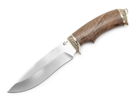 Нож Близнец, ст. D 2, литье, орех(кап)