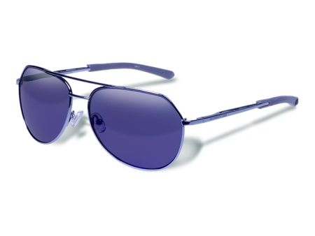 Очки - авиаторы Gargoyles Victor Polarized ободковая металическая тёмно-серая оправа  с синими линзами (10700138.QTM)