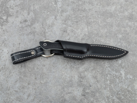 Нож BeaverKnife GranTourismo (#12084 Std/ Elmax,Ченая микарта, пин 280 Утка серебро, ножны GT  Интеграл)