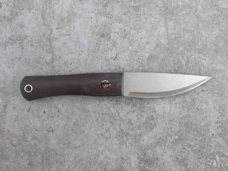 Нож BeaverKnife Bird&trout (12080. Ctm/ Elmax 2.5. шоколадная микарта , пин 372 Совва серебро. ножны птичка)