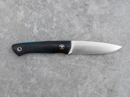 Нож BeaverKnife GranTourismo Magnum, рукоятка черная микарта с пином "Raiders", сталь HCSS (113 мм)