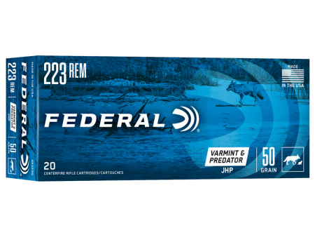 Патрон Federal Varmint Predator кал. .223 Rem. Jacketed HP (50 grain / 3,2 г) уп. 20 шт