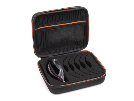 Очки для стрельбы Castellani C-Mask Pro (DARK PURPLE / 21%) в жёстком чехле на 6 линз.