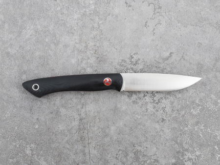 Нож BeaverKnife GranTourismo, рукоятка чёрная микарта с пином "Сюрикэн", сталь MagnaCut (105 мм)