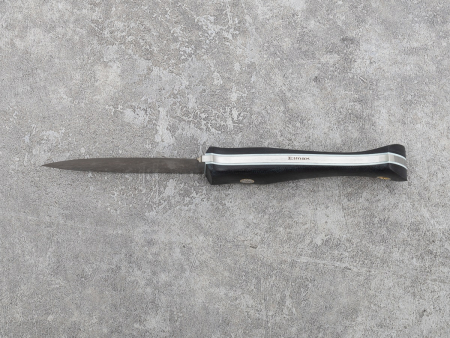 Нож BeaverKnife Pointer, рукоятка чёрная микарта с белыми лайнерами, пин "Мозайка", сталь Elmax (100 мм)