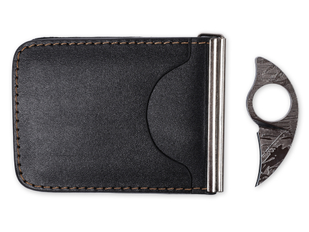 Зажим для денег Shokuroff "Коготь" кожанный, цвет чёрный.