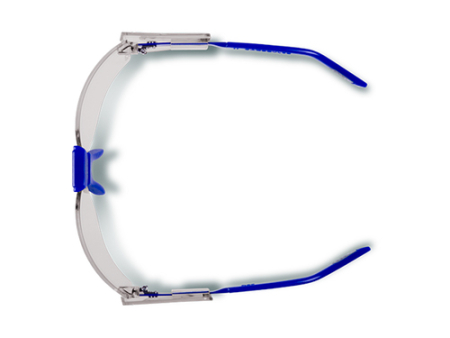 Очки Gargoyles 85'S безободковая синяя оправа с защитными шорами, прозрачные линзы (10700078.QTM)