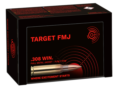 Патрон Geco кал. .308 Win Target FMJ (147 grain / 9,5 г) уп. 50 шт