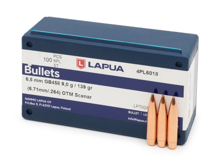 Пуля Lapua Scenar GB458, кал. 6,5 мм (139 grain / 9 г) уп. 100 шт 