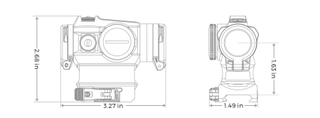 Коллиматорный быстросъёмный прицел Holosun Micro HS515GM (NV) закрытого типа / 2 MOA red Dot / 65 MOA Circle   