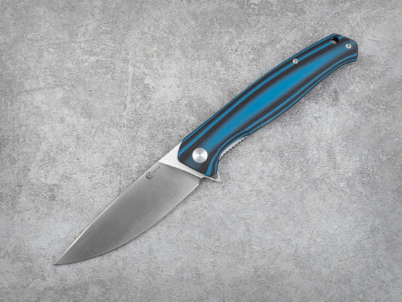Нож Амур (техно), складной ст.VG-10, рук.G10 (черно-синяя)