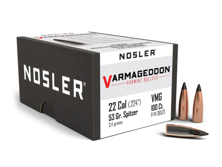 Пуля Nosler Varmageddon FB Tipped Spitzer (Varmint), кал. .22 (.224") (53 grain / 3,4 г) уп. 100 шт