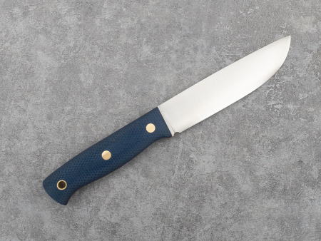 Нож Южный крест Модель X, рукоять Микарта синяя, насечка